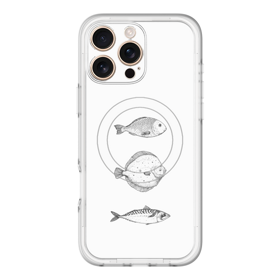 スリムプロテクションプレミアムケース with MagSafe［ Coexist No.1 - White ］