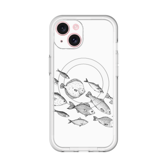 スリムプロテクションプレミアムケース with MagSafe［ Coexist No.2 - White ］