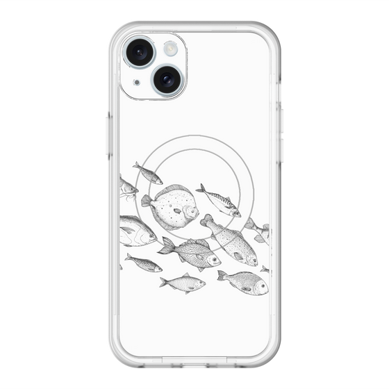 スリムプロテクションプレミアムケース with MagSafe［ Coexist No.2 - White ］