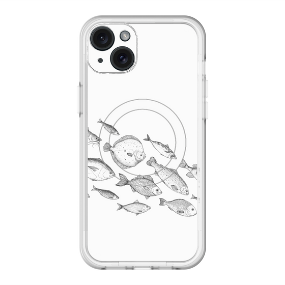 スリムプロテクションプレミアムケース with MagSafe［ Coexist No.2 - White ］