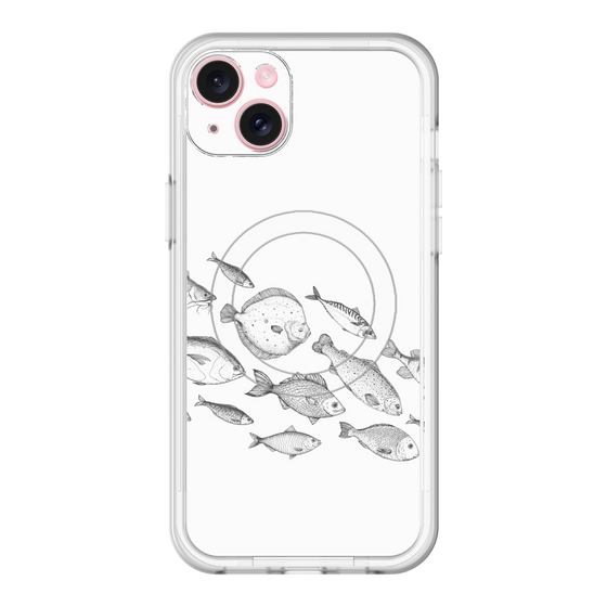 スリムプロテクションプレミアムケース with MagSafe［ Coexist No.2 - White ］