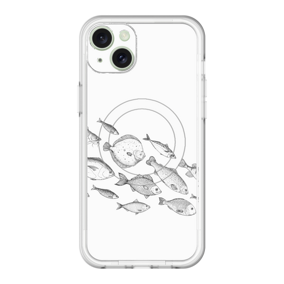スリムプロテクションプレミアムケース with MagSafe［ Coexist No.2 - White ］