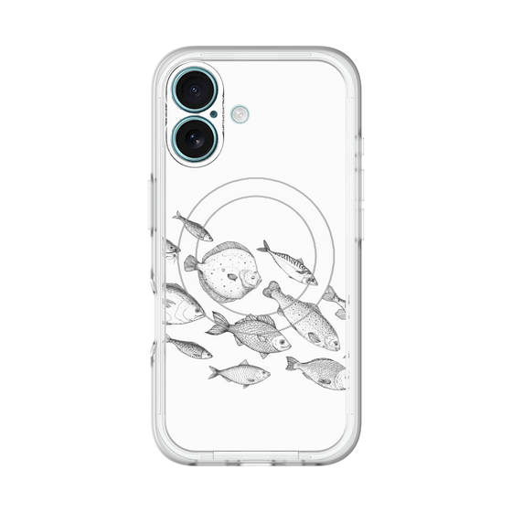 スリムプロテクションプレミアムケース with MagSafe［ Coexist No.2 - White ］