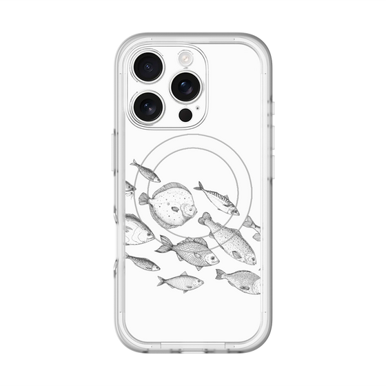 スリムプロテクションプレミアムケース with MagSafe［ Coexist No.2 - White ］