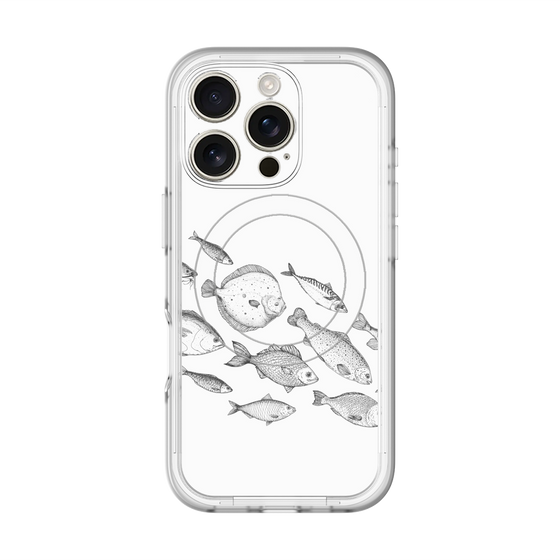 スリムプロテクションプレミアムケース with MagSafe［ Coexist No.2 - White ］