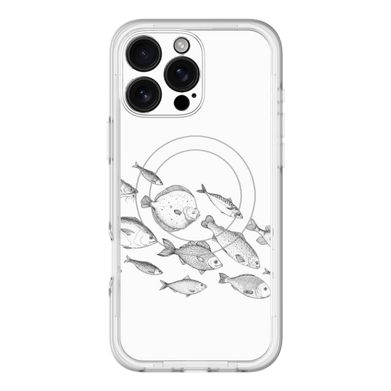 スリムプロテクションプレミアムケース with MagSafe［ Coexist No.2 - White ］