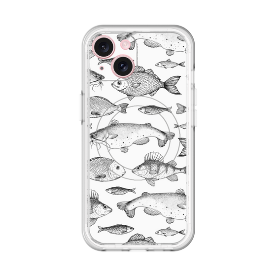 スリムプロテクションプレミアムケース with MagSafe［ Coexist No.3 - White ］
