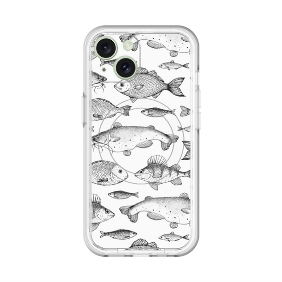 スリムプロテクションプレミアムケース with MagSafe［ Coexist No.3 - White ］