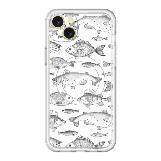 スリムプロテクションプレミアムケース with MagSafe［ Coexist No.3 - White ］
