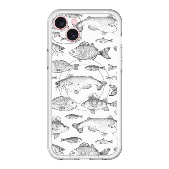 スリムプロテクションプレミアムケース with MagSafe［ Coexist No.3 - White ］
