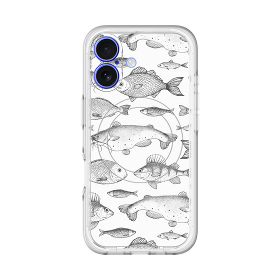 スリムプロテクションプレミアムケース with MagSafe［ Coexist No.3 - White ］