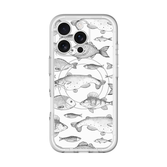 スリムプロテクションプレミアムケース with MagSafe［ Coexist No.3 - White ］