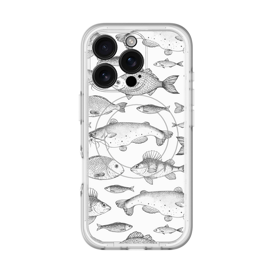 スリムプロテクションプレミアムケース with MagSafe［ Coexist No.3 - White ］