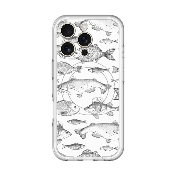 スリムプロテクションプレミアムケース with MagSafe［ Coexist No.3 - White ］