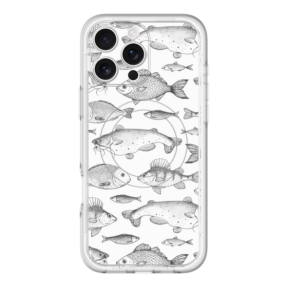 スリムプロテクションプレミアムケース with MagSafe［ Coexist No.3 - White ］