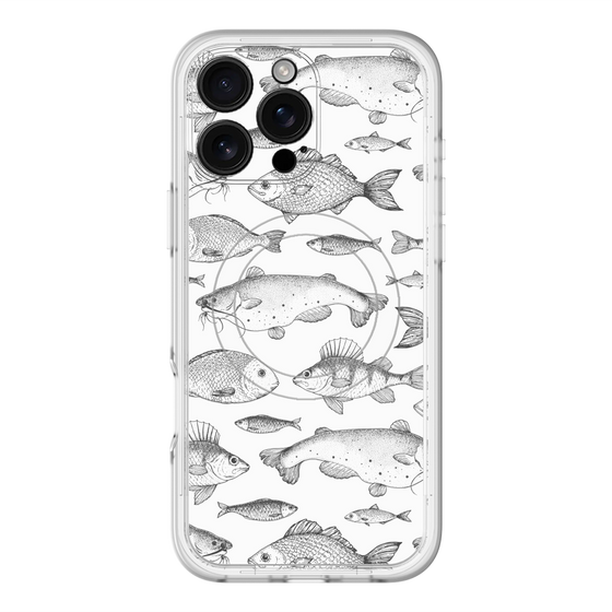 スリムプロテクションプレミアムケース with MagSafe［ Coexist No.3 - White ］