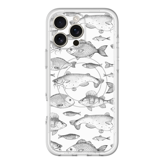スリムプロテクションプレミアムケース with MagSafe［ Coexist No.3 - White ］