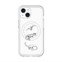 スリムプロテクションプレミアムケース with MagSafe［ Dinosaurs No.1 - White ］