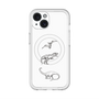 スリムプロテクションプレミアムケース with MagSafe［ Dinosaurs No.1 - White ］