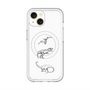 スリムプロテクションプレミアムケース with MagSafe［ Dinosaurs No.1 - White ］