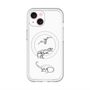 スリムプロテクションプレミアムケース with MagSafe［ Dinosaurs No.1 - White ］