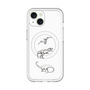 スリムプロテクションプレミアムケース with MagSafe［ Dinosaurs No.1 - White ］