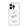 スリムプロテクションプレミアムケース with MagSafe［ Dinosaurs No.1 - White ］