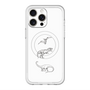 スリムプロテクションプレミアムケース with MagSafe［ Dinosaurs No.1 - White ］