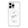 スリムプロテクションプレミアムケース with MagSafe［ Dinosaurs No.1 - White ］
