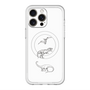 スリムプロテクションプレミアムケース with MagSafe［ Dinosaurs No.1 - White ］