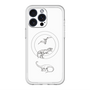スリムプロテクションプレミアムケース with MagSafe［ Dinosaurs No.1 - White ］