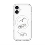 スリムプロテクションプレミアムケース with MagSafe［ Dinosaurs No.1 - White ］