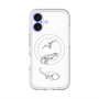 スリムプロテクションプレミアムケース with MagSafe［ Dinosaurs No.1 - White ］