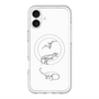 スリムプロテクションプレミアムケース with MagSafe［ Dinosaurs No.1 - White ］