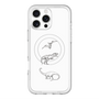 スリムプロテクションプレミアムケース with MagSafe［ Dinosaurs No.1 - White ］