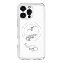 スリムプロテクションプレミアムケース with MagSafe［ Dinosaurs No.1 - White ］