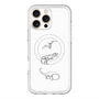 スリムプロテクションプレミアムケース with MagSafe［ Dinosaurs No.1 - White ］