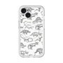 スリムプロテクションプレミアムケース with MagSafe［ Dinosaurs No.2 - White ］