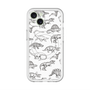 スリムプロテクションプレミアムケース with MagSafe［ Dinosaurs No.2 - White ］
