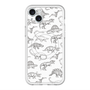 スリムプロテクションプレミアムケース with MagSafe［ Dinosaurs No.2 - White ］