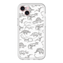 スリムプロテクションプレミアムケース with MagSafe［ Dinosaurs No.2 - White ］
