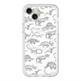 スリムプロテクションプレミアムケース with MagSafe［ Dinosaurs No.2 - White ］
