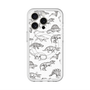スリムプロテクションプレミアムケース with MagSafe［ Dinosaurs No.2 - White ］