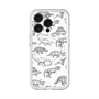 スリムプロテクションプレミアムケース with MagSafe［ Dinosaurs No.2 - White ］