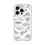 スリムプロテクションプレミアムケース with MagSafe［ Dinosaurs No.2 - White ］