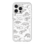 スリムプロテクションプレミアムケース with MagSafe［ Dinosaurs No.2 - White ］