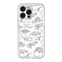 スリムプロテクションプレミアムケース with MagSafe［ Dinosaurs No.2 - White ］