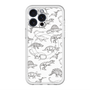 スリムプロテクションプレミアムケース with MagSafe［ Dinosaurs No.2 - White ］