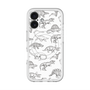 スリムプロテクションプレミアムケース with MagSafe［ Dinosaurs No.2 - White ］