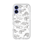 スリムプロテクションプレミアムケース with MagSafe［ Dinosaurs No.2 - White ］